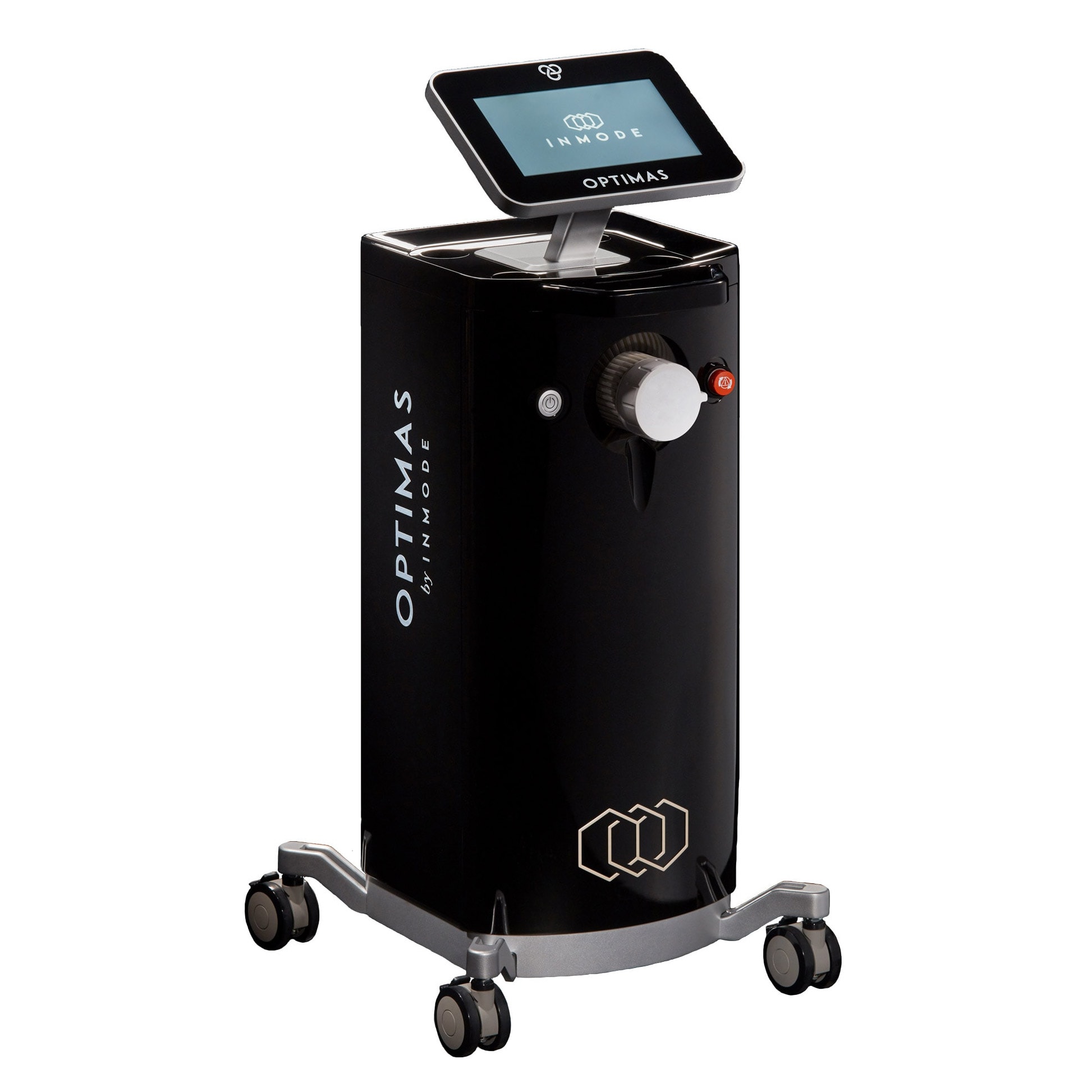 The Optimas workstation features Morpheus8, Lumecca and Forma for skin tightening, fat reduction, acne, sunspots, and scars